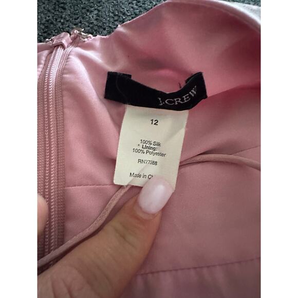 Vintage 90s j crew pink silk dress - Picture 6 of 6